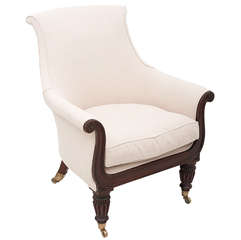 A Regency Mahogany Library Armchair in the manner of Gillows