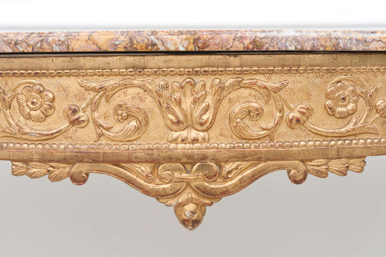 18th Century Italian Genoese Neoclassical Gilded Table In Excellent Condition For Sale In Kent, GB