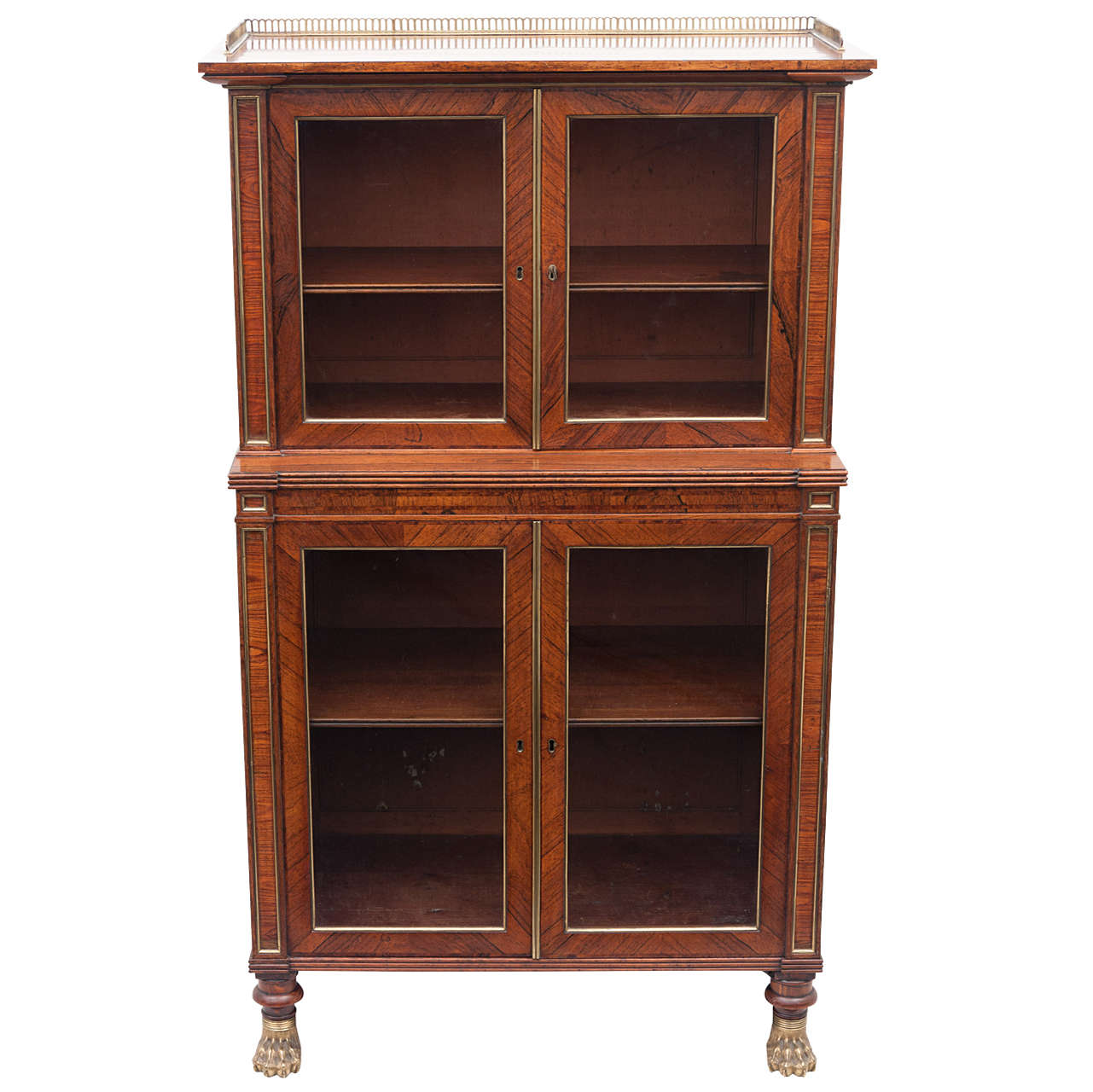 19th c. Regency Rosewood baby bookcase in the manner of John Mclean
