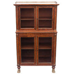 19th c. Regency Rosewood baby bookcase in the manner of John Mclean