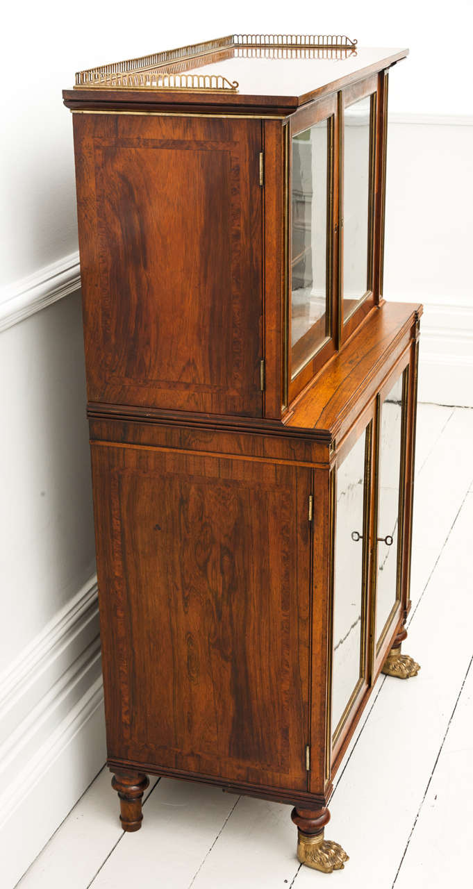 19th c. Regency Rosewood baby bookcase in the manner of John Mclean 5