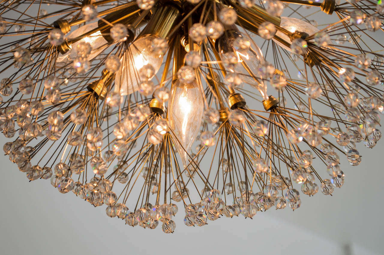 Emil Stejnar Swarovski Crystal Dandelion Chandelier In Good Condition In San Francisco, CA