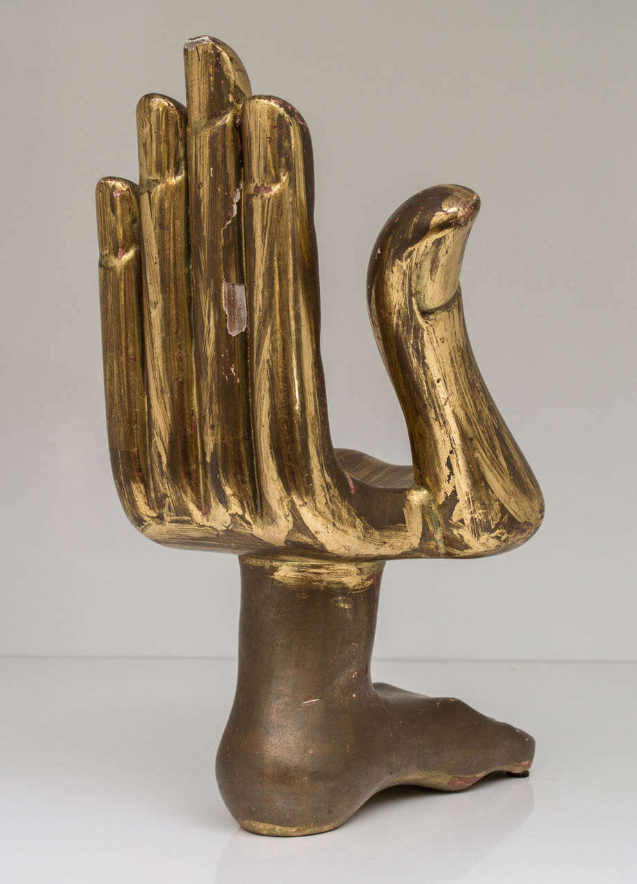 Mid-20th Century Pedro Friedberg Gilt Hand Sculpture