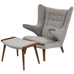 Hans J. Wegner Papa Bear Chair and Ottoman Hans J. Wegner Papa Bear Chair and Ottoman