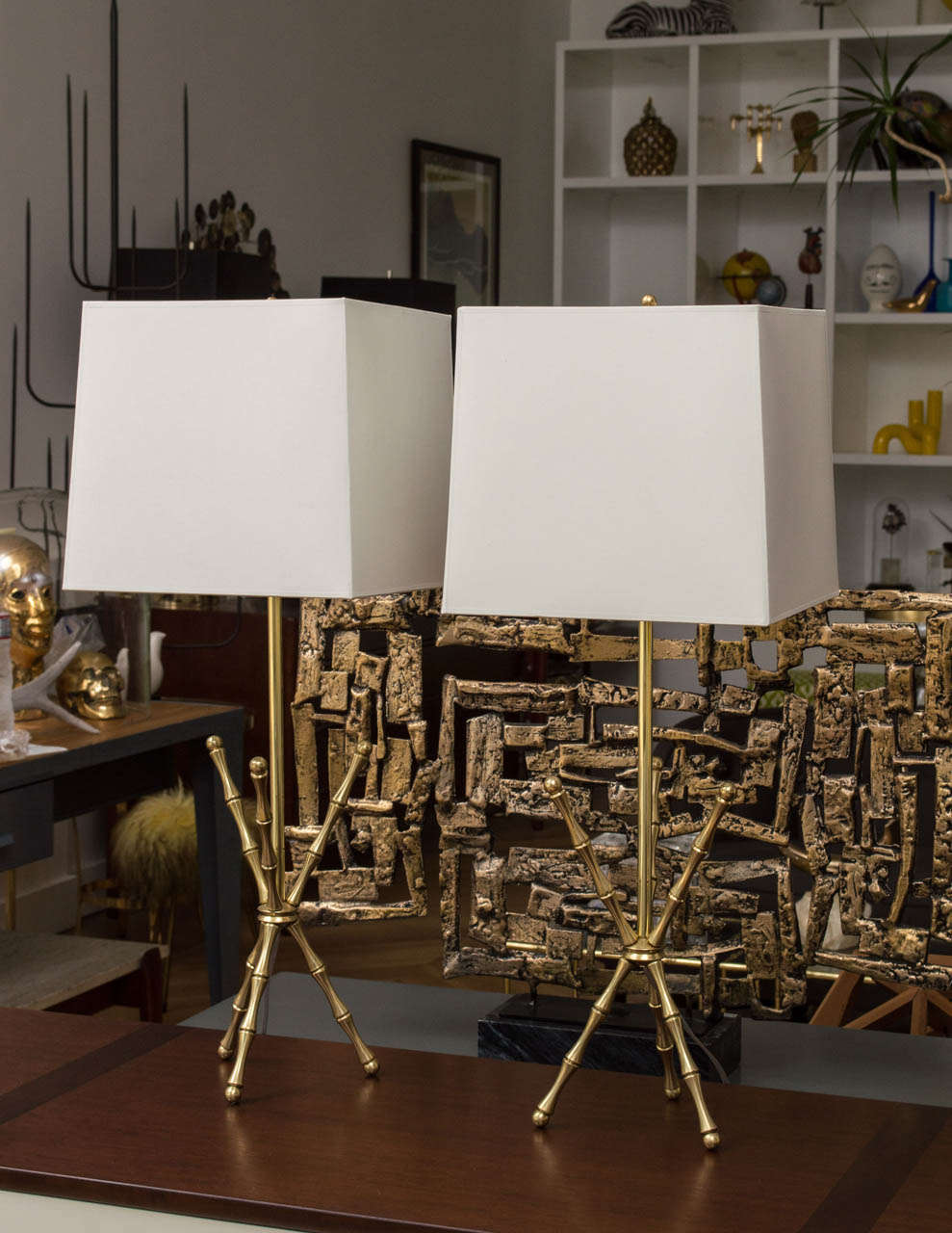 Mid-20th Century Italian Brass Table Lamps