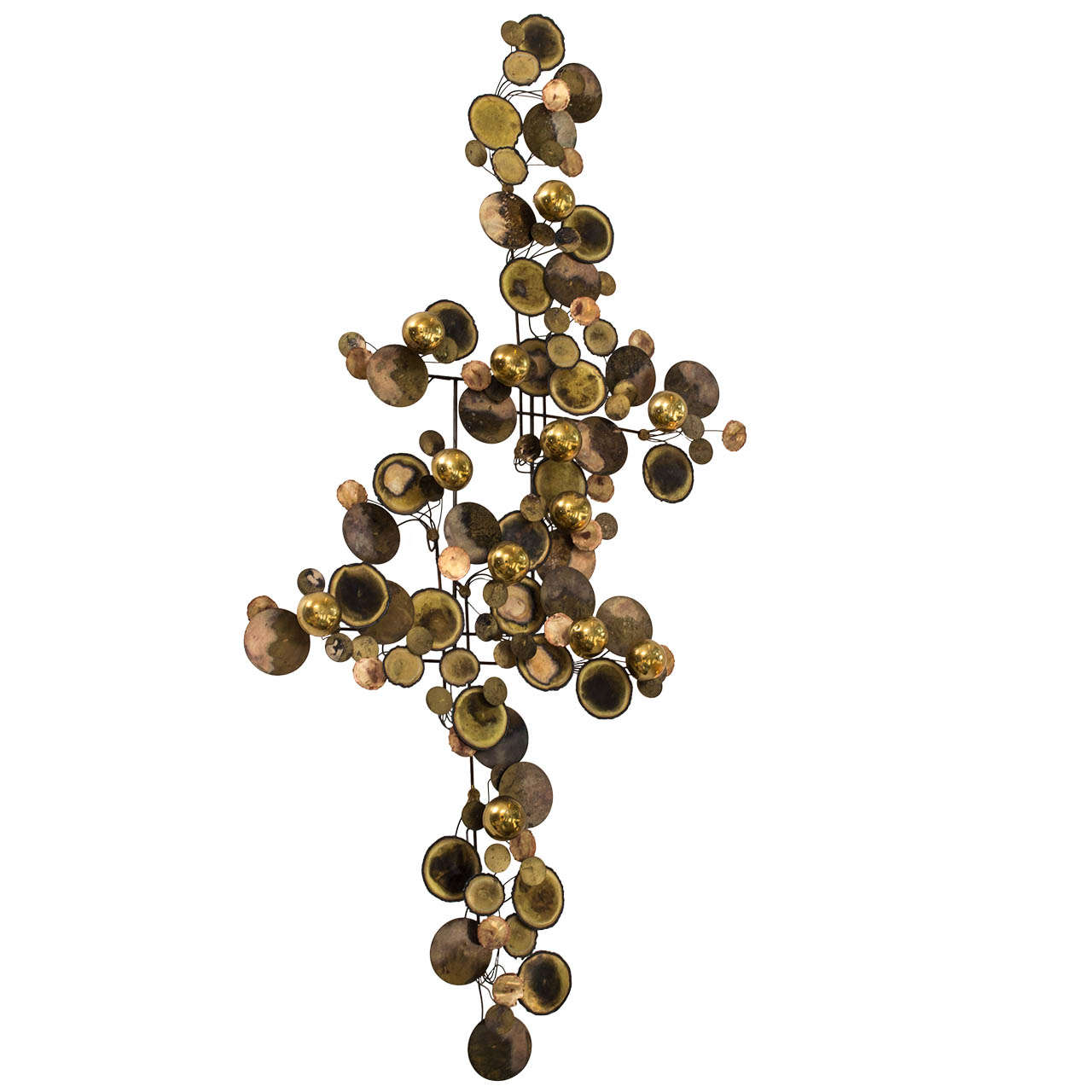 Curtis Jere Wall Sculpture "Raindrops" at 1stDibs