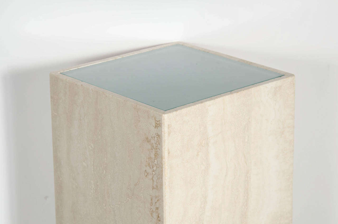 travertine pedestal