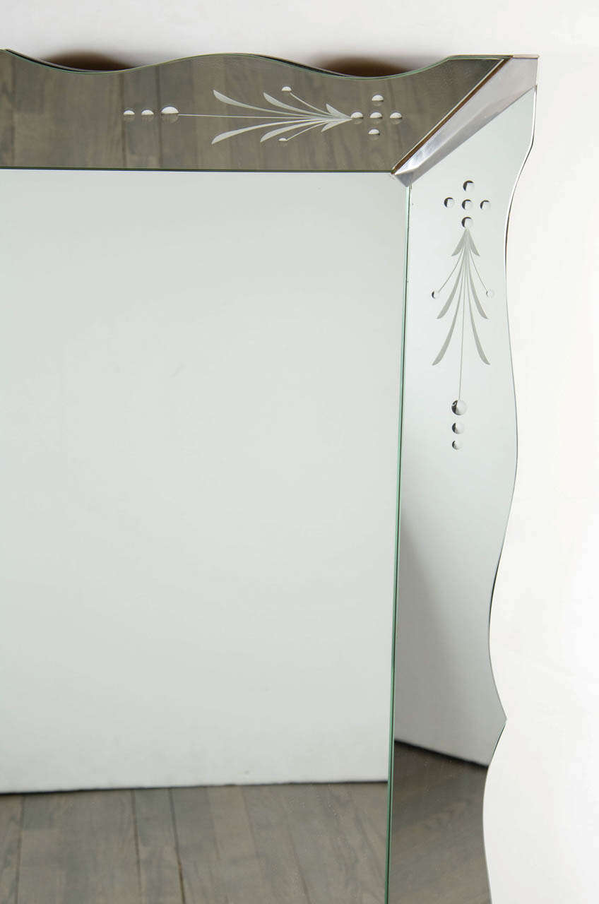 vintage beveled mirror art deco