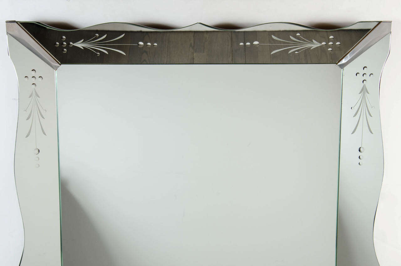 art deco beveled mirror