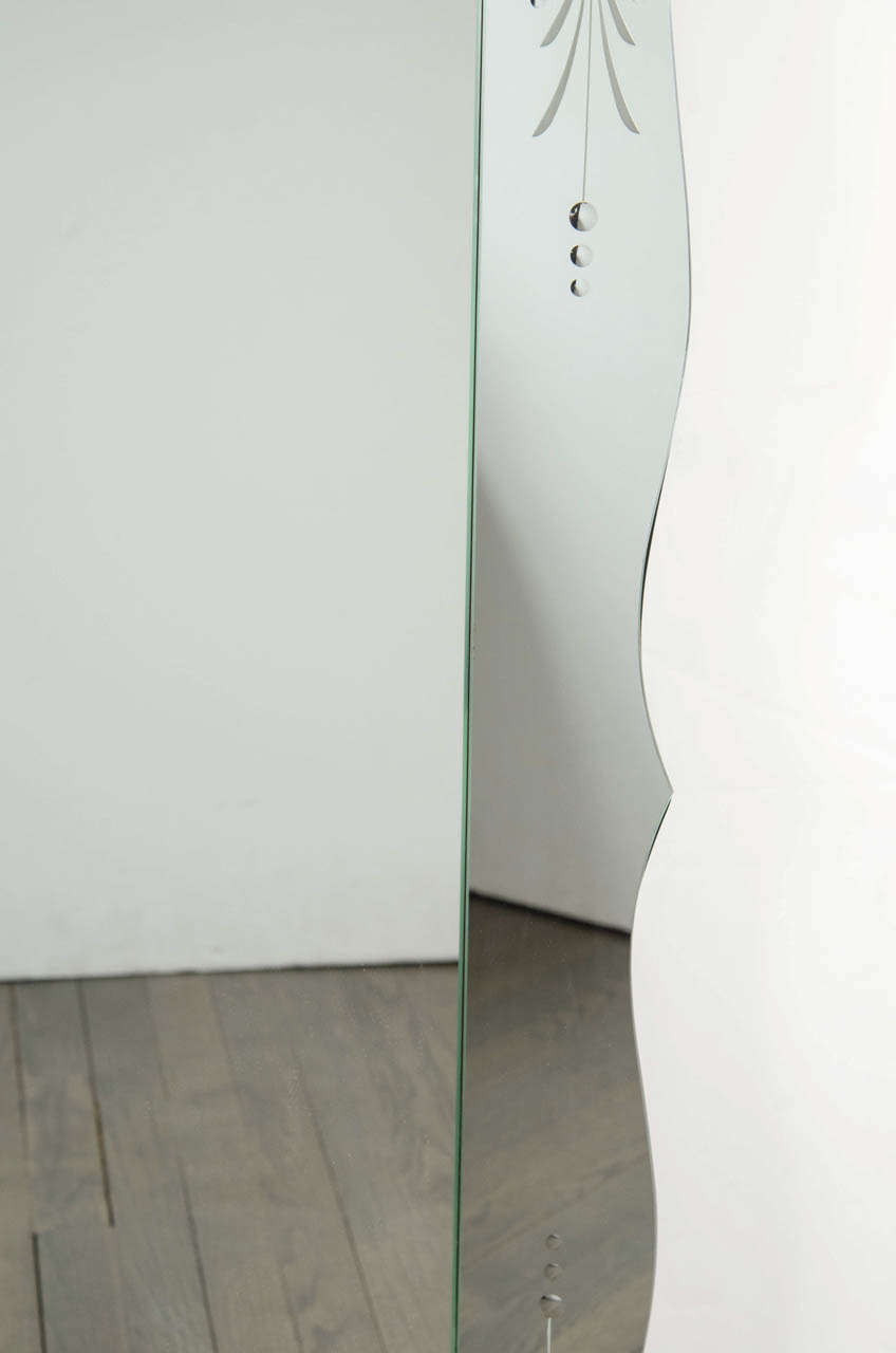 vintage art deco beveled mirror