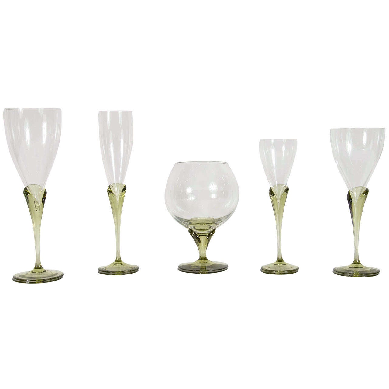 Sasaki-Crystal 'Hana' Frosted Wine Glass Pair-Calla Lily Design