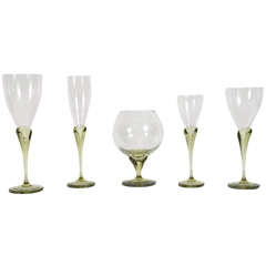 Vintage Elegant 60 Piece Set of Fine Rosenthal Crystal with Calla Lilly Design