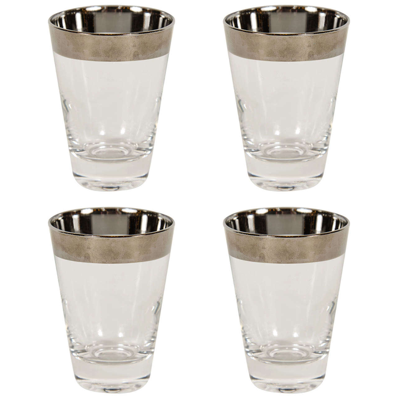 Art Deco Set of Four Tumblers by Dorothy Thorpe