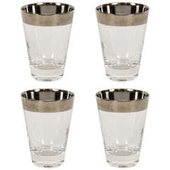 Vintage Art Deco Set of Four Tumblers by Dorothy Thorpe