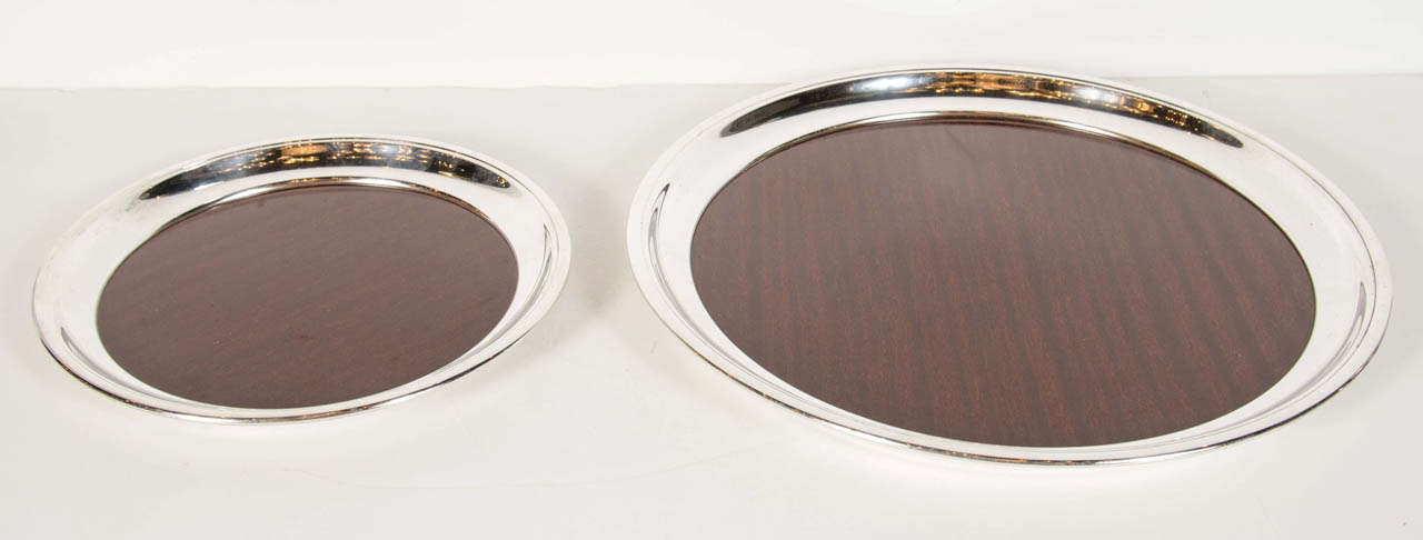 Pair of Mid-Century Modern Serving or Bar Trays by Crescent In Excellent Condition In New York, NY