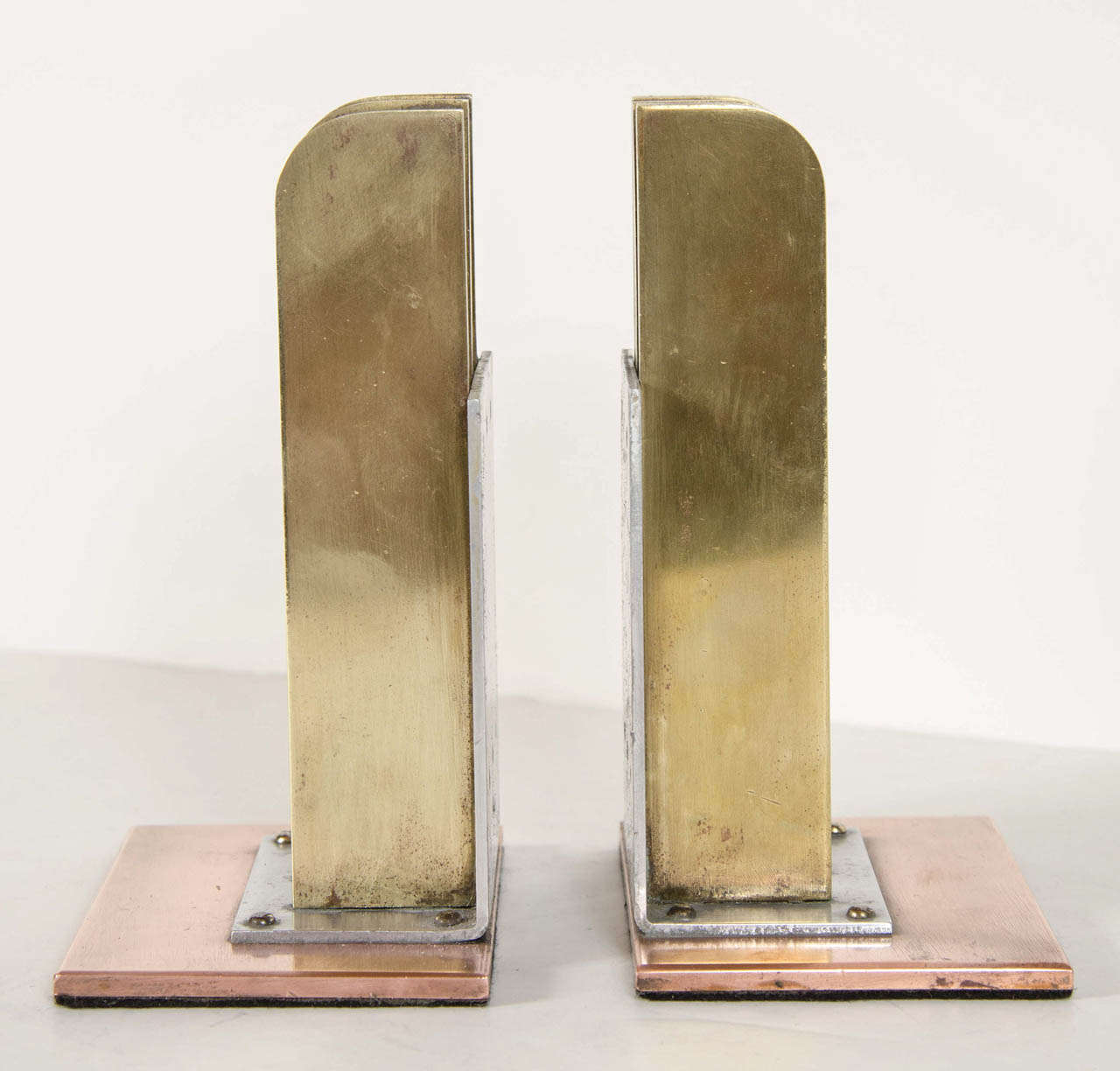 American Streamline Art Deco Pair of Bookends  in the Manner of Donald Deskey