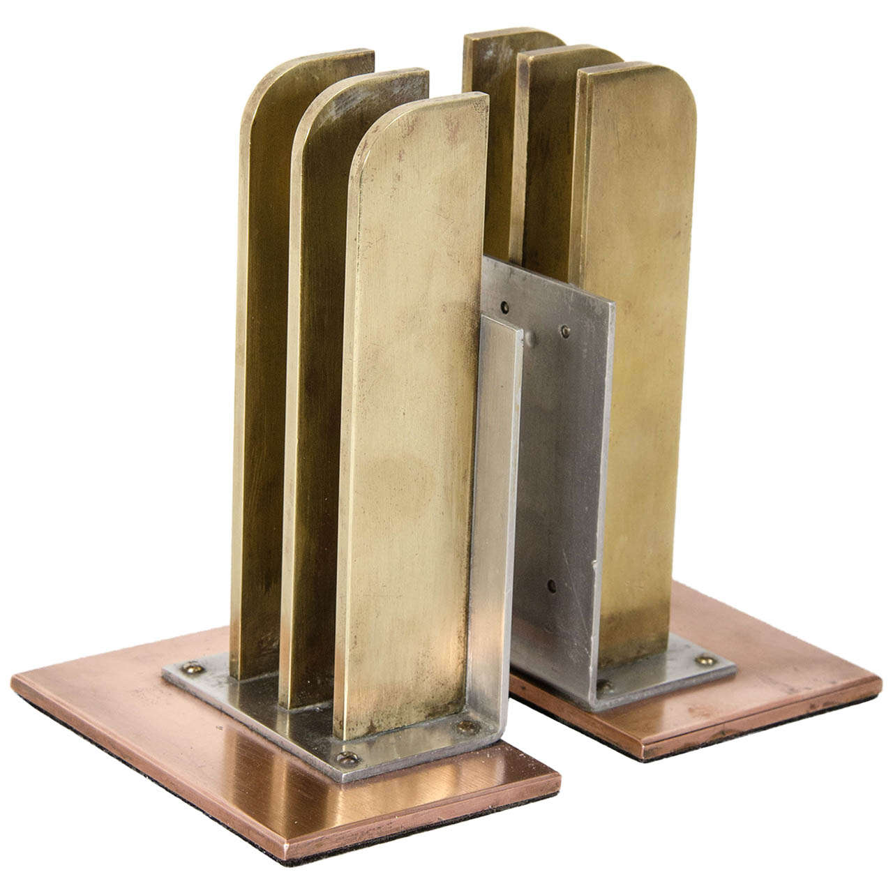 Streamline Art Deco Pair of Bookends  in the Manner of Donald Deskey