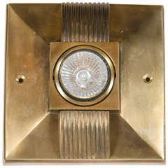 Streamline Art Deco Style Spotlight in Patinated Bronze