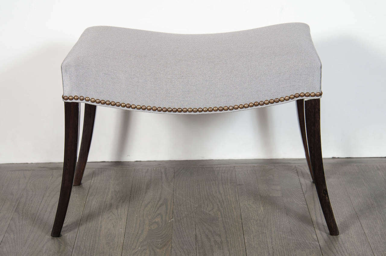 Ultra Chic Mid-Century Modernist Saber Leg Stool
