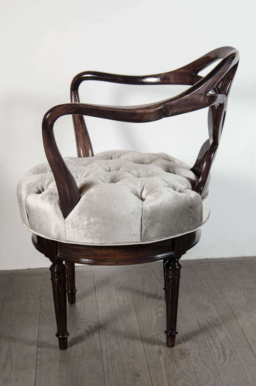 Mid-Century Modernist Woven Knot Design Swivel Chair / Stool 2