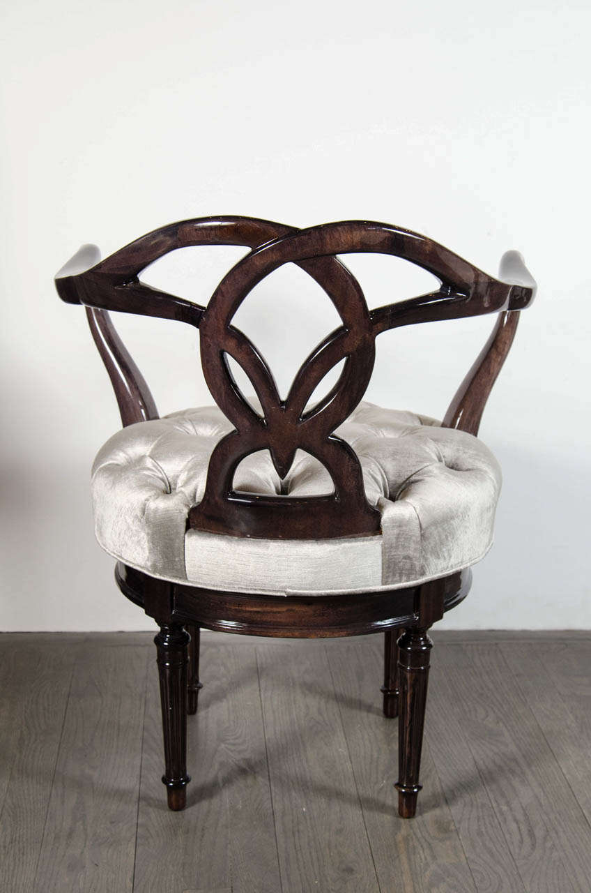 Mid-Century Modernist Woven Knot Design Swivel Chair / Stool 3