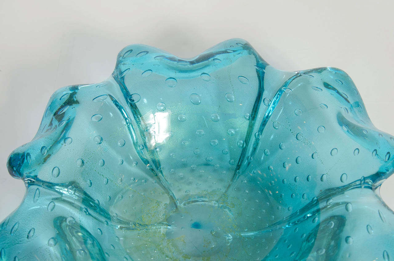 20th Century Stunnning Modernist Hand Blown Murano Glass Bowl by Barovier e Toso