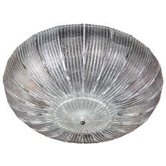Exquisite Barovier & Toso Textured Glass Flush Mount Chandelier 10