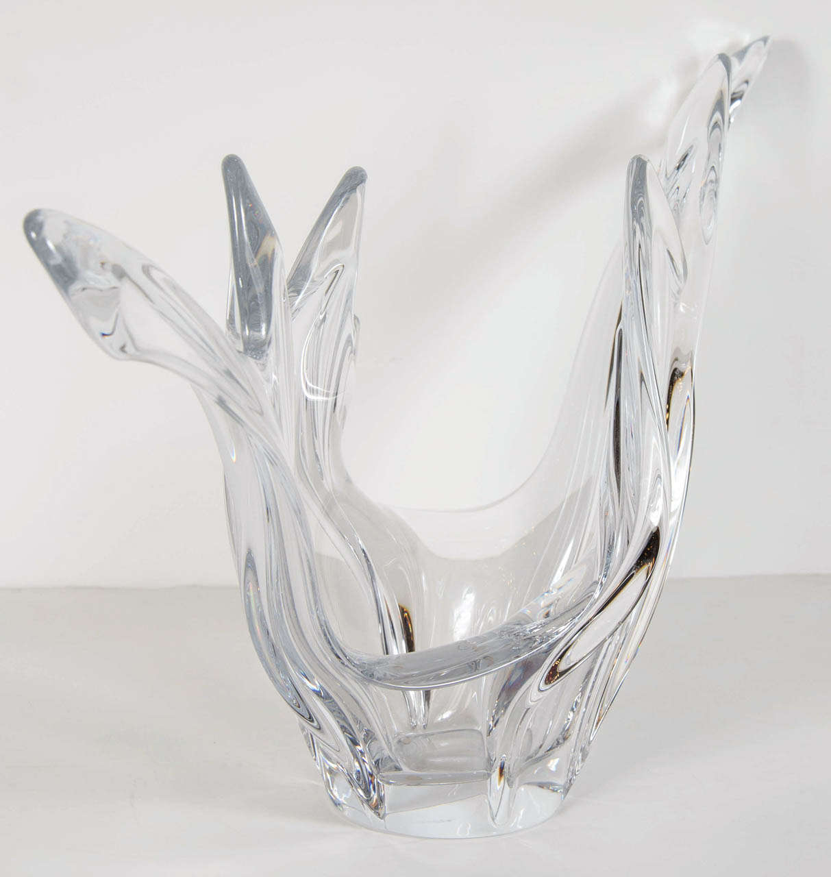 MidCentury Crystal Splash Bowl by Art Verrier at 1stDibs