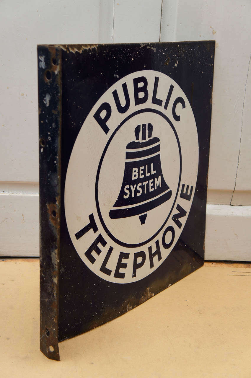 vintage telephone signs for sale