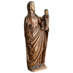 Early 17th Century Statue of Mary with Baby Jesus