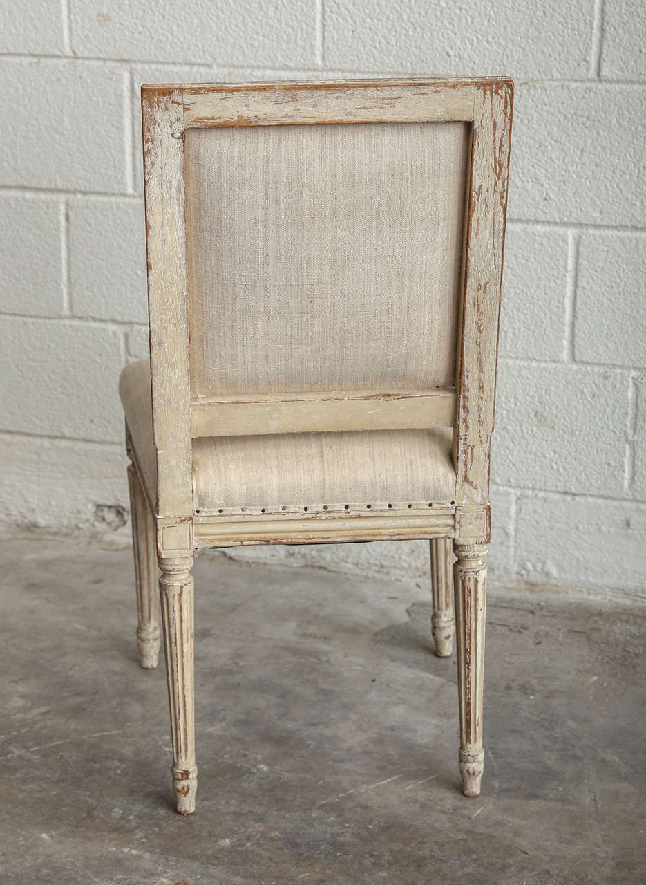 Louis XVI 19th Century Set of Six Dining Chairs In Good Condition In Houston, TX