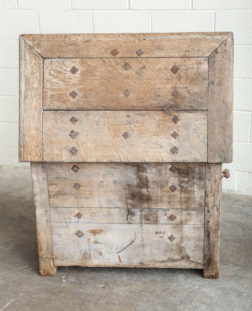 17th Century Trunk in Elm from the SpanishFrench Border at 1stDibs