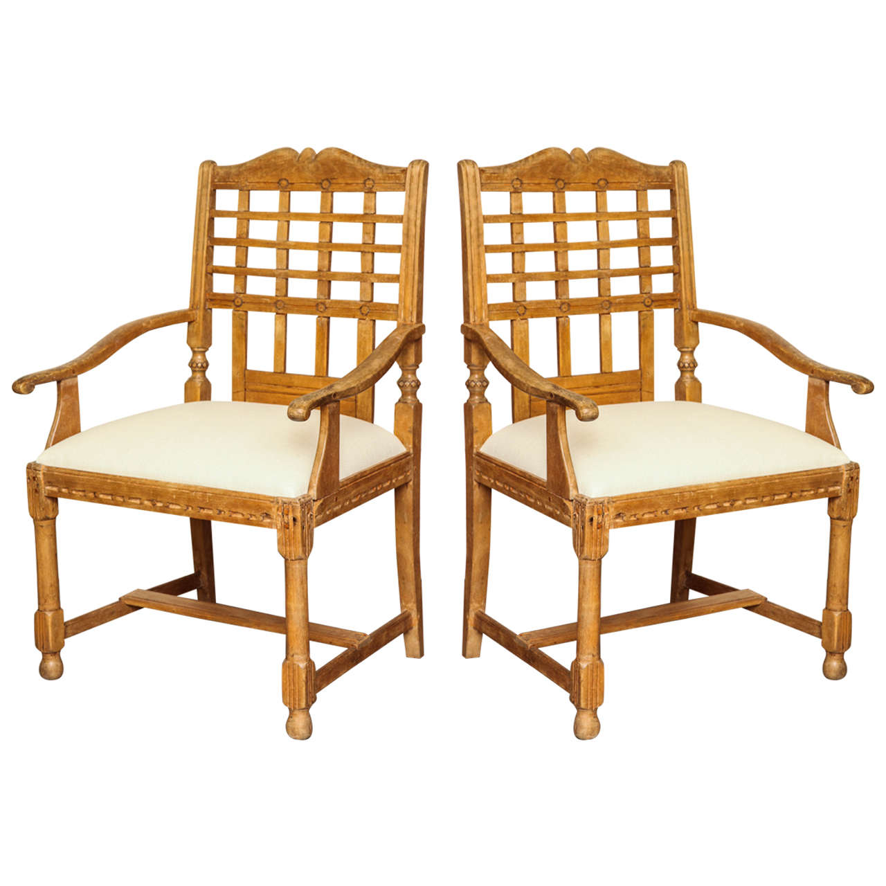 Pair of Primitive Armchairs, India, circa 1950 For Sale