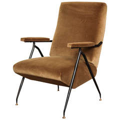 Reclining Lounge Chair in the Style of Gio Ponti, circa 1950
