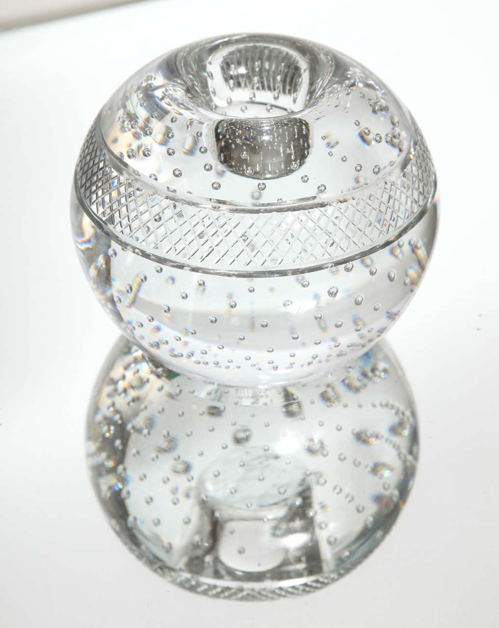 Large Handblown Glass Match Strike