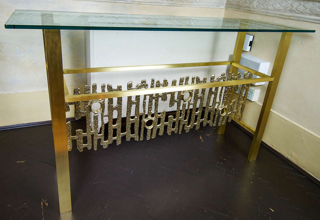 Forged Luciano Frigerio Brass Console