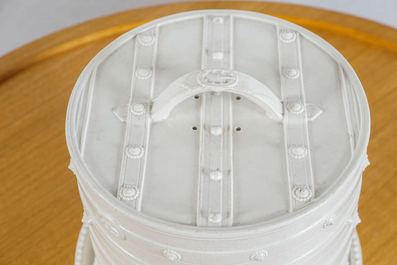 Large Creamware Cheese Keeper at 1stDibs