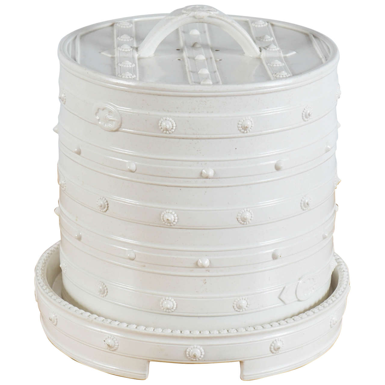 Large Creamware Cheese Keeper at 1stDibs