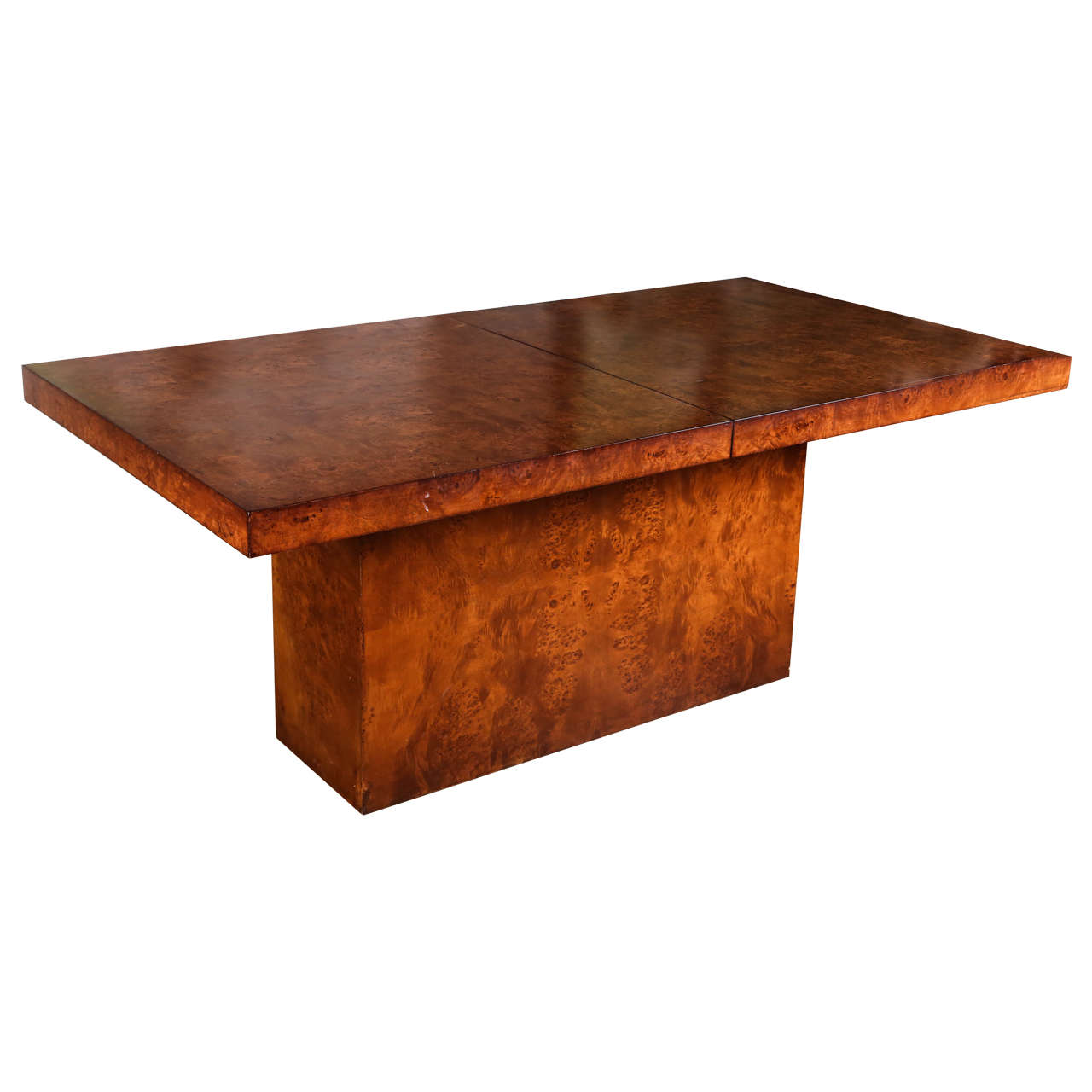 Burl Wood Dining Table by Milo Baughman for Thayer Coggin at 1stDibs