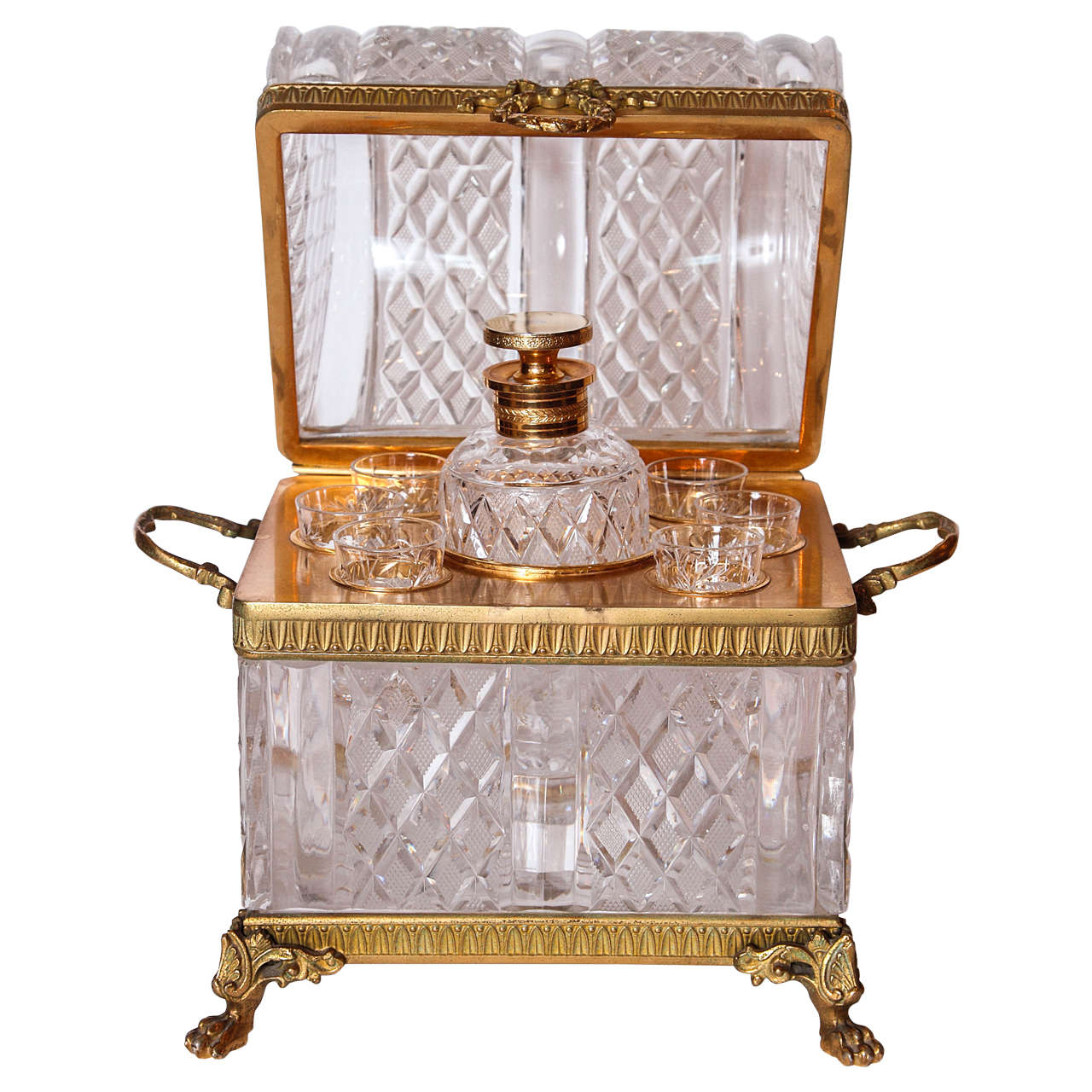 19th Century French Baccarat Crystal Dome-Shaped Decanter Set