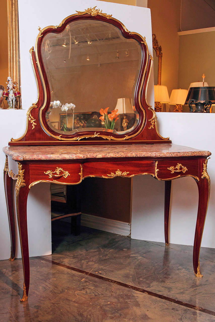 European 19th Century Signed F. Linke French Dressing Table For Sale