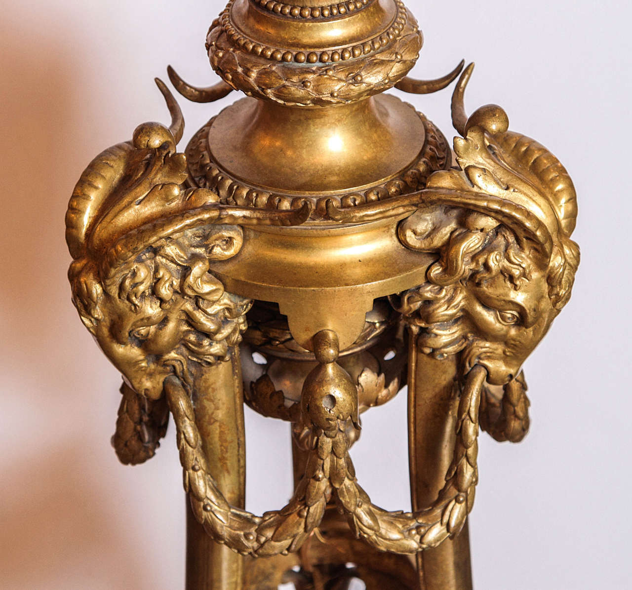 19th Century Fine Louis XVI Gilt Bronze Torchiere Floor Lamp 3