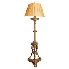 19th Century Fine Louis XVI Gilt Bronze Torchiere Floor Lamp