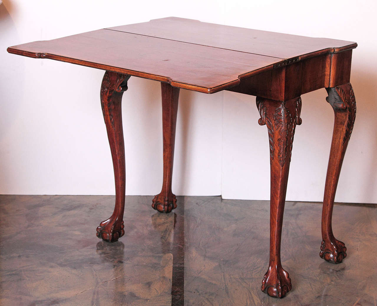 Pair of English Burled Walnut Card Tables In Excellent Condition In Dallas, TX