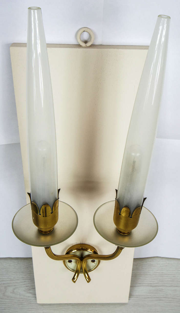 Mid-Century Modern Pair of Arredoluce Wall Lights by Angelo Lelli, Italy, 1954