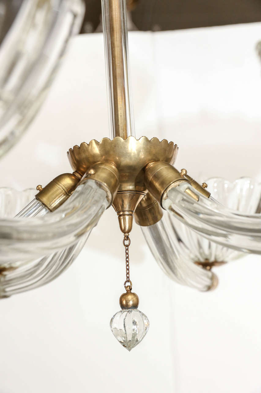Murano Chandelier by Barovier e Toso In Excellent Condition In Houston, TX