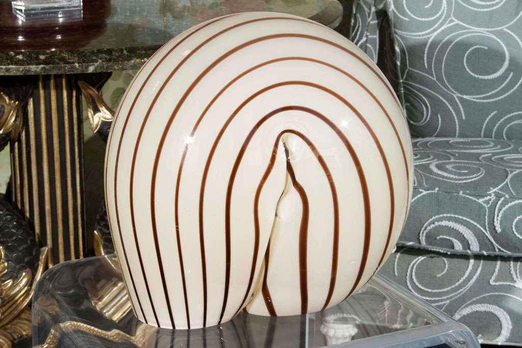 Modernist Vistosi Glass Table Lamp In Excellent Condition In Los Angeles, CA