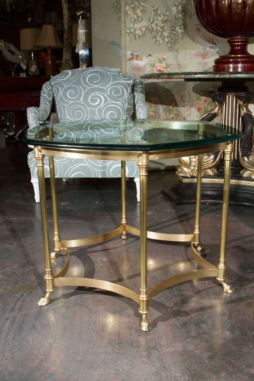 20th Century Six Sided Brass Table by La Barge