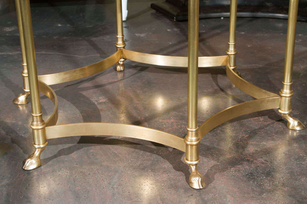 Six Sided Brass Table by La Barge 1