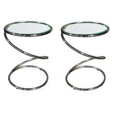 Pair of Curly Side Tables by Pace International